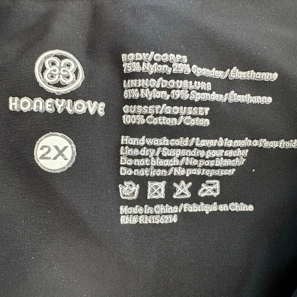 Honeylove The Super Power‎ Brief Size 2x Black High Rise Shapewear Slimming - Picture 4 of 6